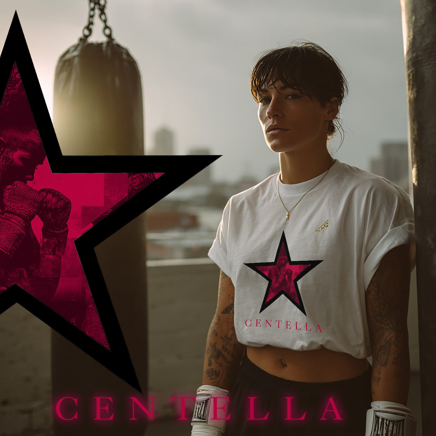 Centella "Spark Within" Tee — White Vintage T-Shirt