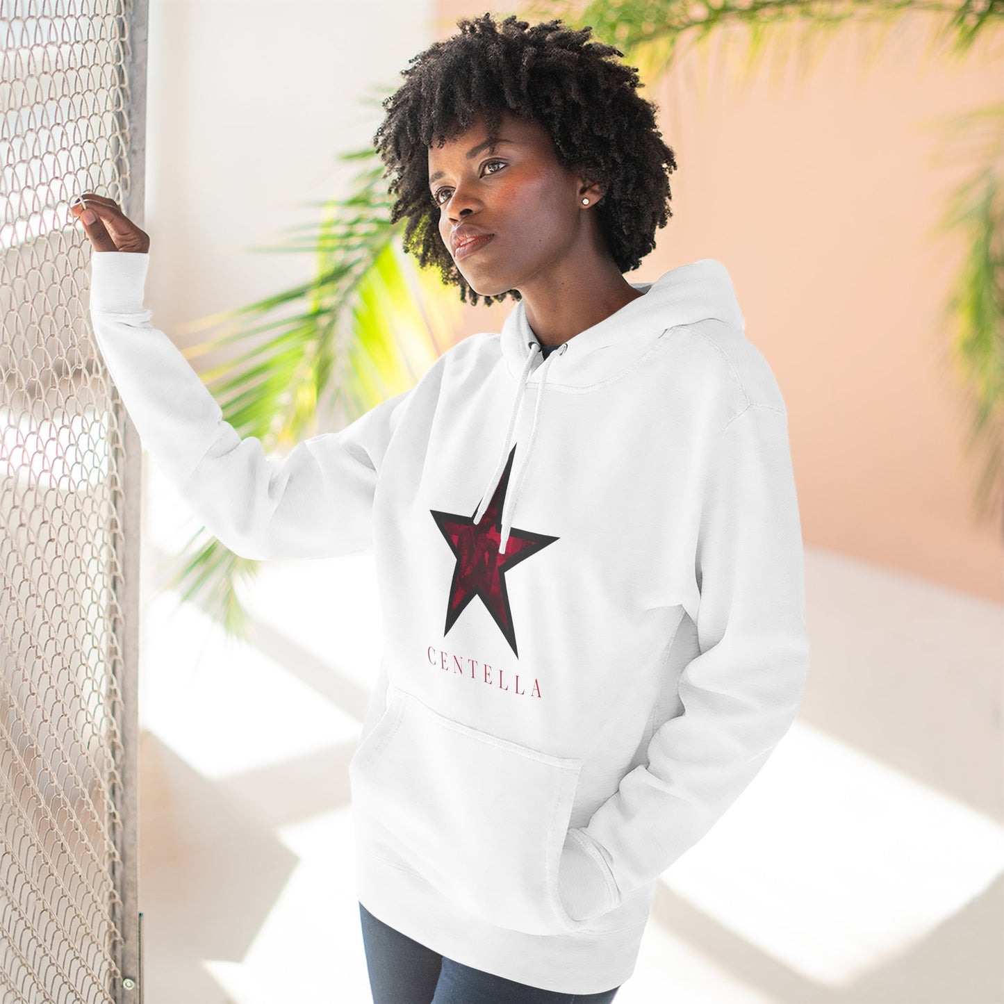 Centella "Spark Within" Hoodie — White Fleece Pullover