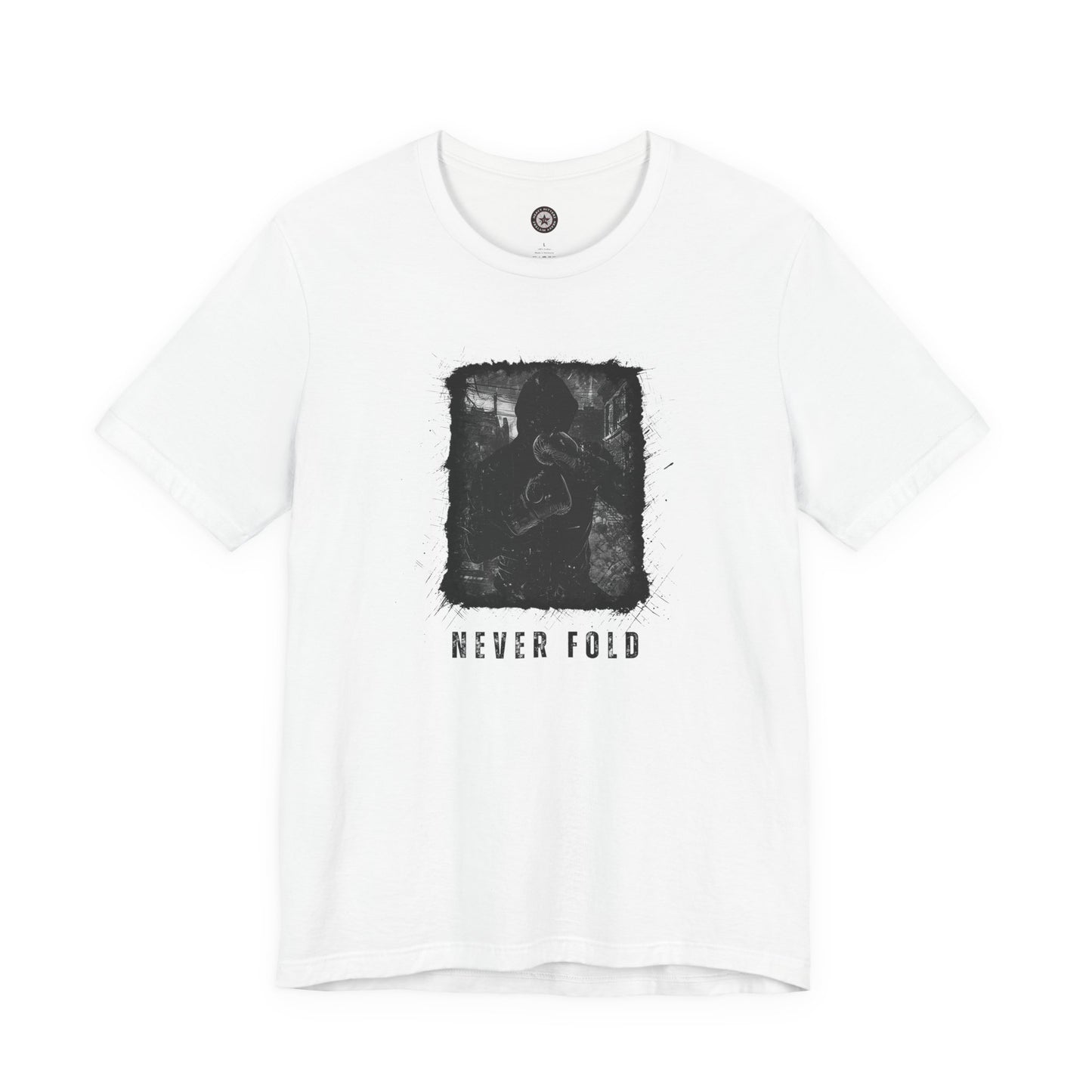 Never Fold Classic Tee — "Keep Pushin'" Graphic T-Shirt