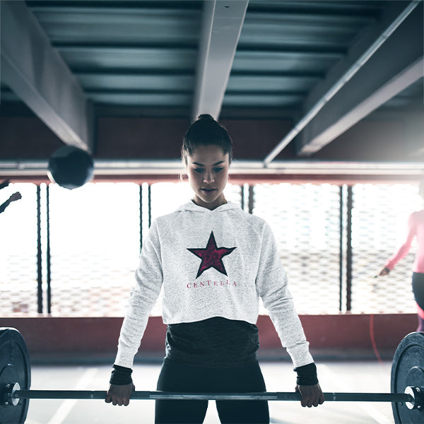 Centella "Spark Within" Hoodie — White Fleece Pullover