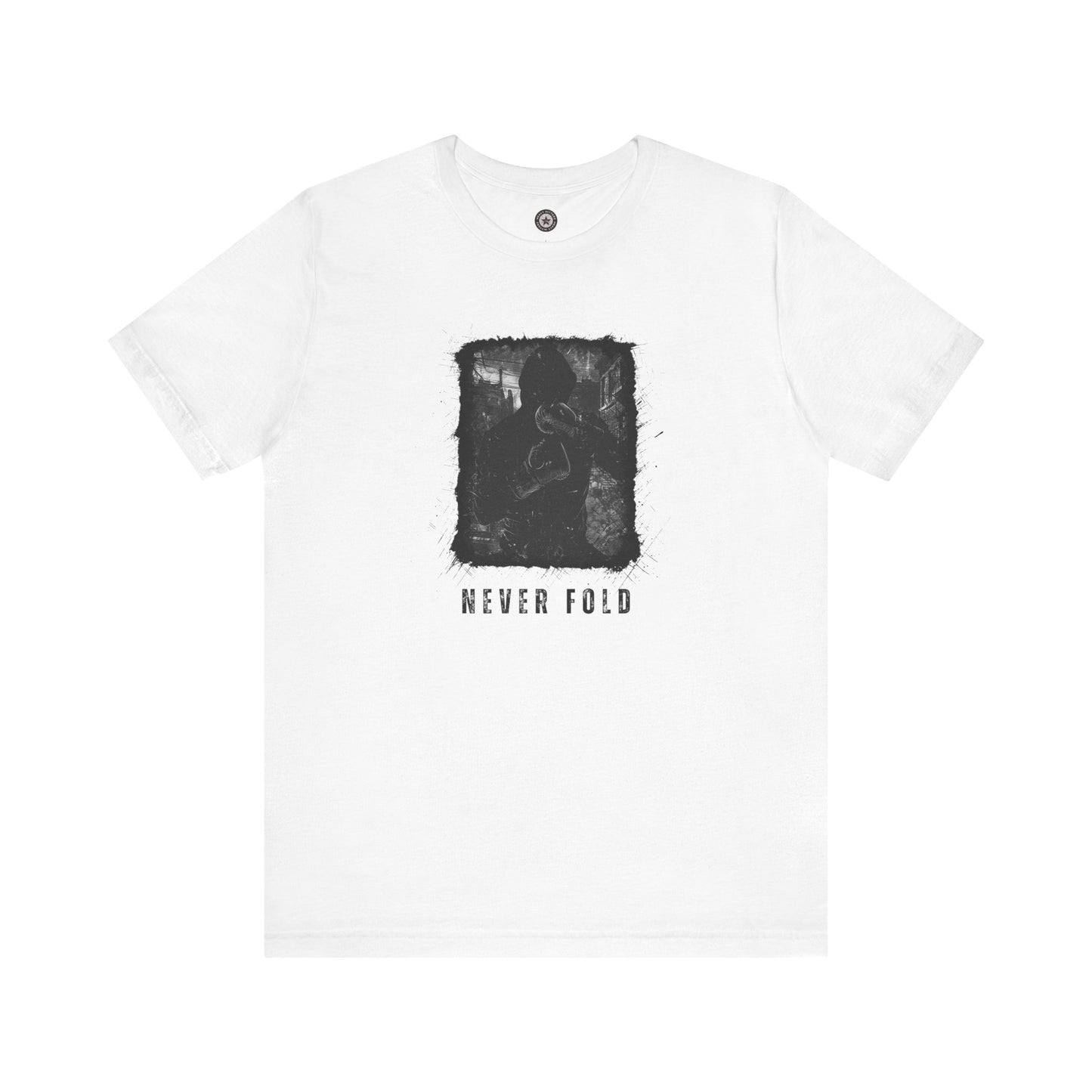 Never Fold Classic Tee — "Keep Pushin'" Graphic T-Shirt