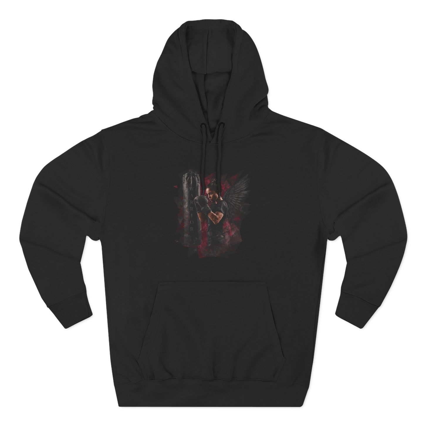 Women's "Warrior" Hoodie — Gothic Wings & Heart Illustration