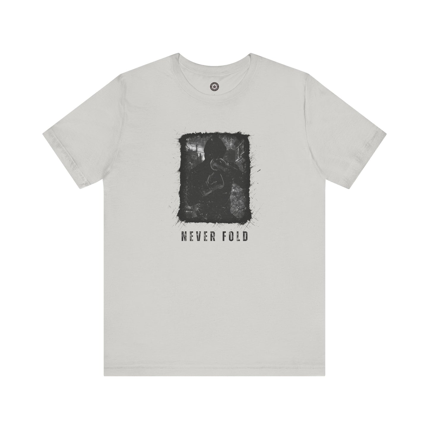 Never Fold Classic Tee — "Keep Pushin'" Graphic T-Shirt